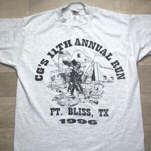 Vintage Fruit Of The Loom Fort Bliss TX USA Single Stitch T Shirt Adult Sz M